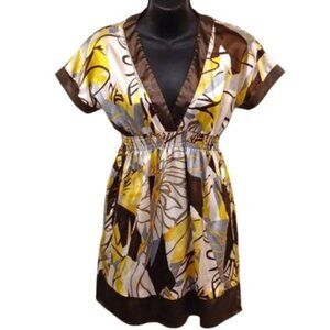 Urban Behavior Lightweight Satin Empire Waist Mini Dress NEW Sz. XS